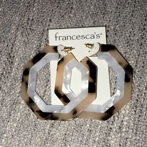 Francesca's Tortoise Shell Hoop Earrings